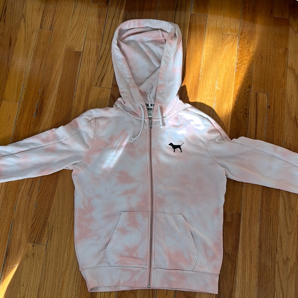 PINK Tie Dye Zip Up, Size: Small, NWOT